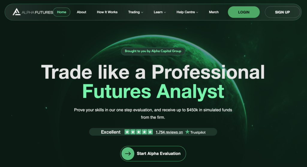 Alpha Futures proprietary trading platform, challenges, dashboard, and rules - Preview 1